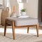 Baxton Studio Jeanine Japandi Greyish Beige Fabric and Walnut Brown Finished Wood Ottoman Footstool 233-13167-ZORO - alternate 7